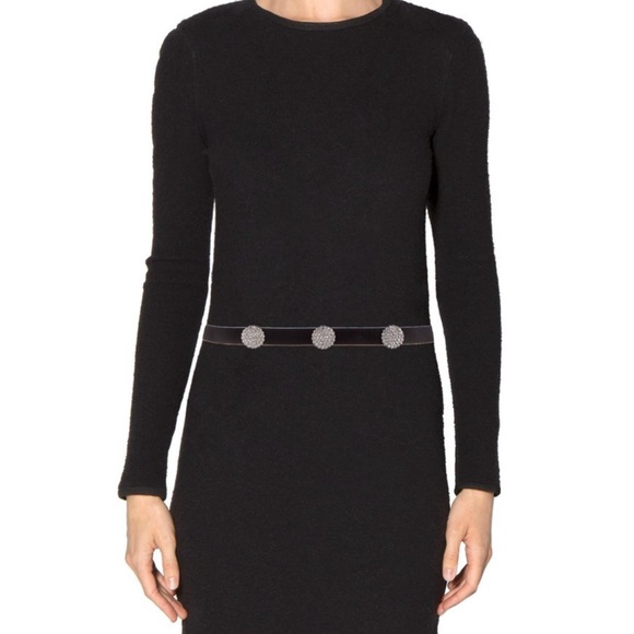 Kate Spade In the Loop Black Leather/Pave Belt - Picture 4 of 7
